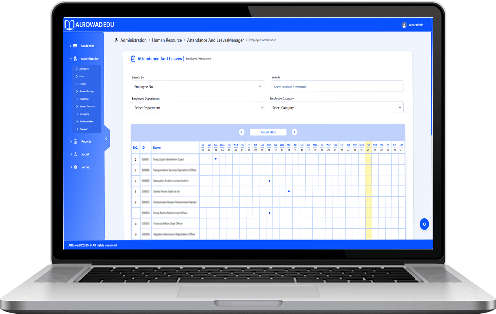 Attendance & Leaves – Human Resources